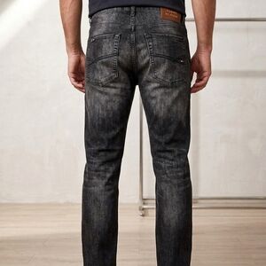 Tommy Hilfiger Men’s Slim Fit Washed Black Jeans